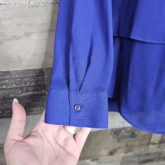 Apt. 9 Blue Long Sleeve Button Down Shirt | M - Picture 4 of 7